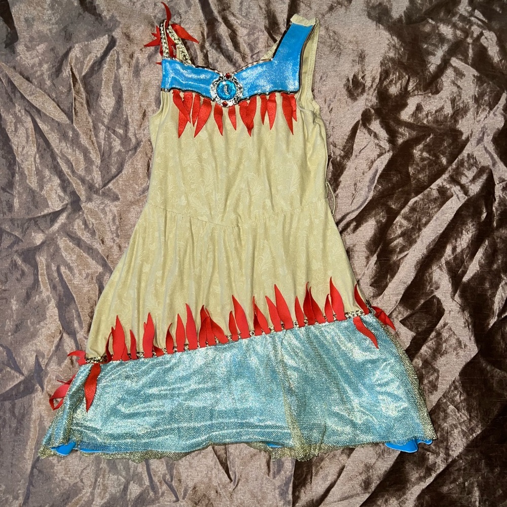 Disney Store Pocahontas Native American Girls Size M 7/8 Halloween Costume prete